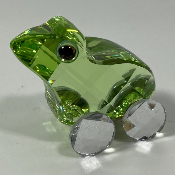 RARE !!! Swarovski small Crystal Fred the Frog Green Wheels 657108- No Box - Picture 1 of 8